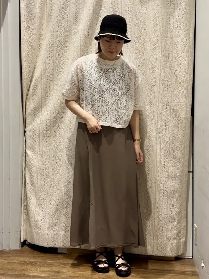 SET2点 フリルショルダーツーピースワンピース/earth music&ecology