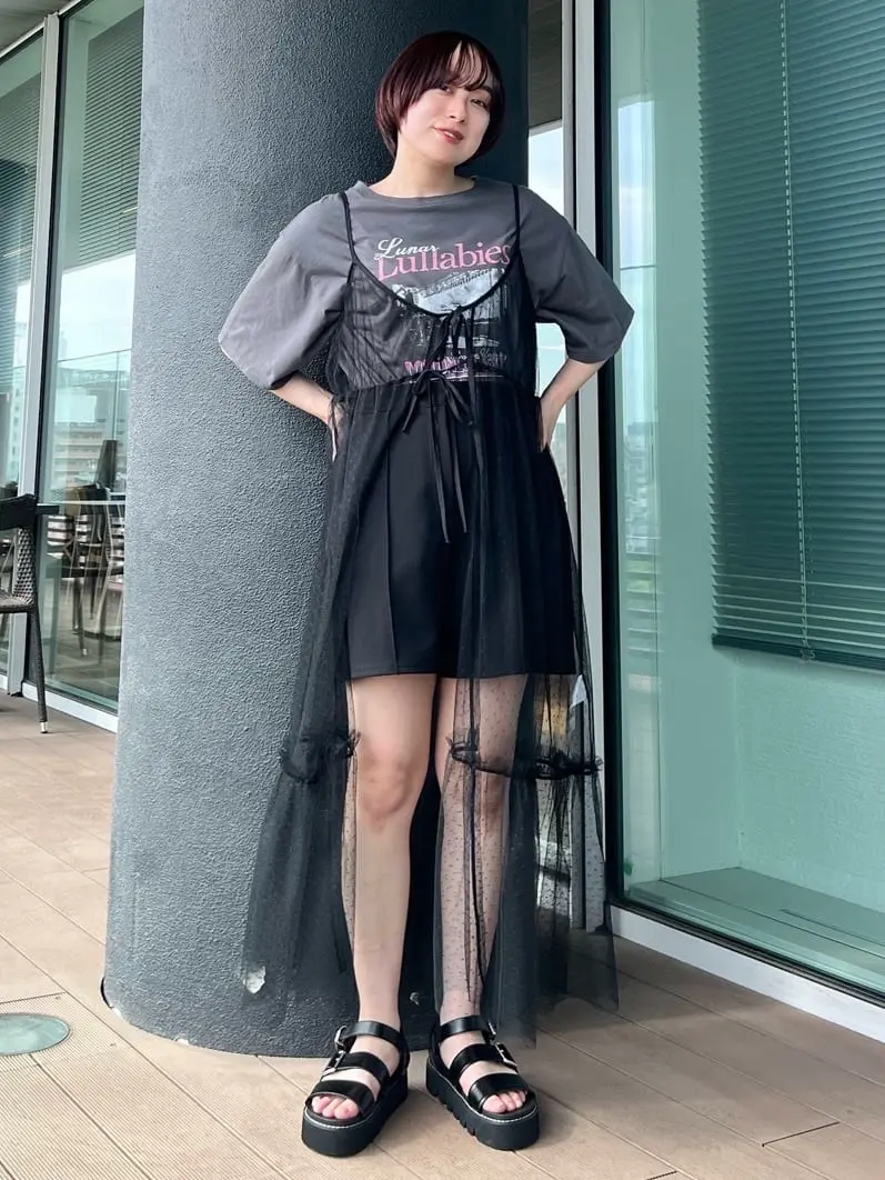 ≪USED≫ドットチュールキャミワンピース/earth music&ecology（アース