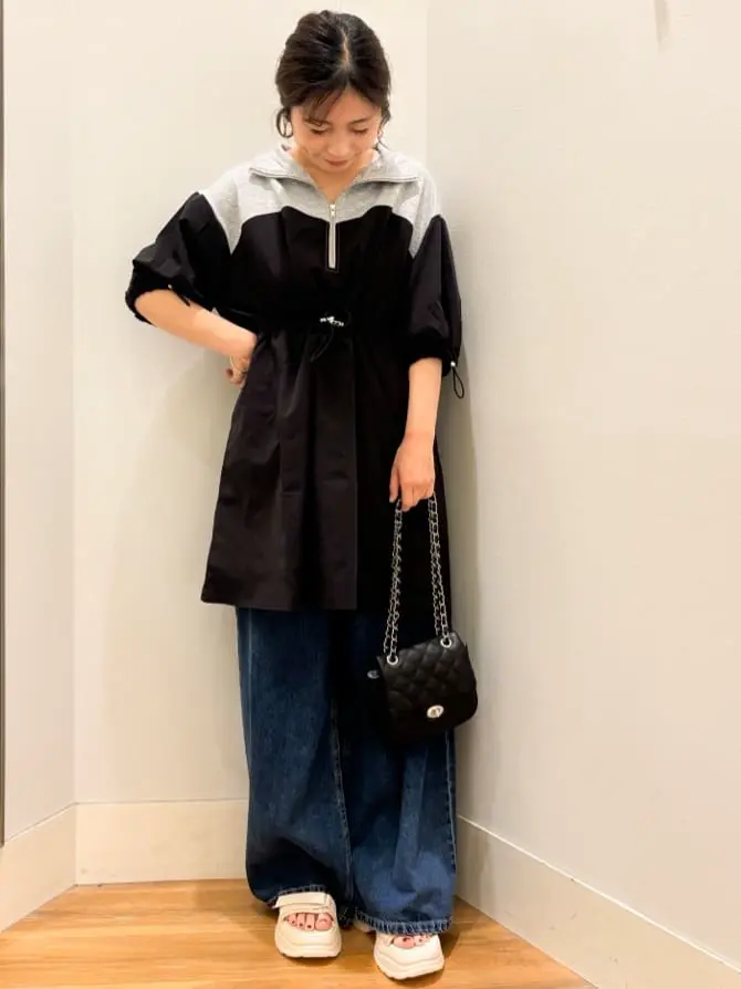 ハーフZIPミニワンピース/earth music&ecology（アース ミュージック