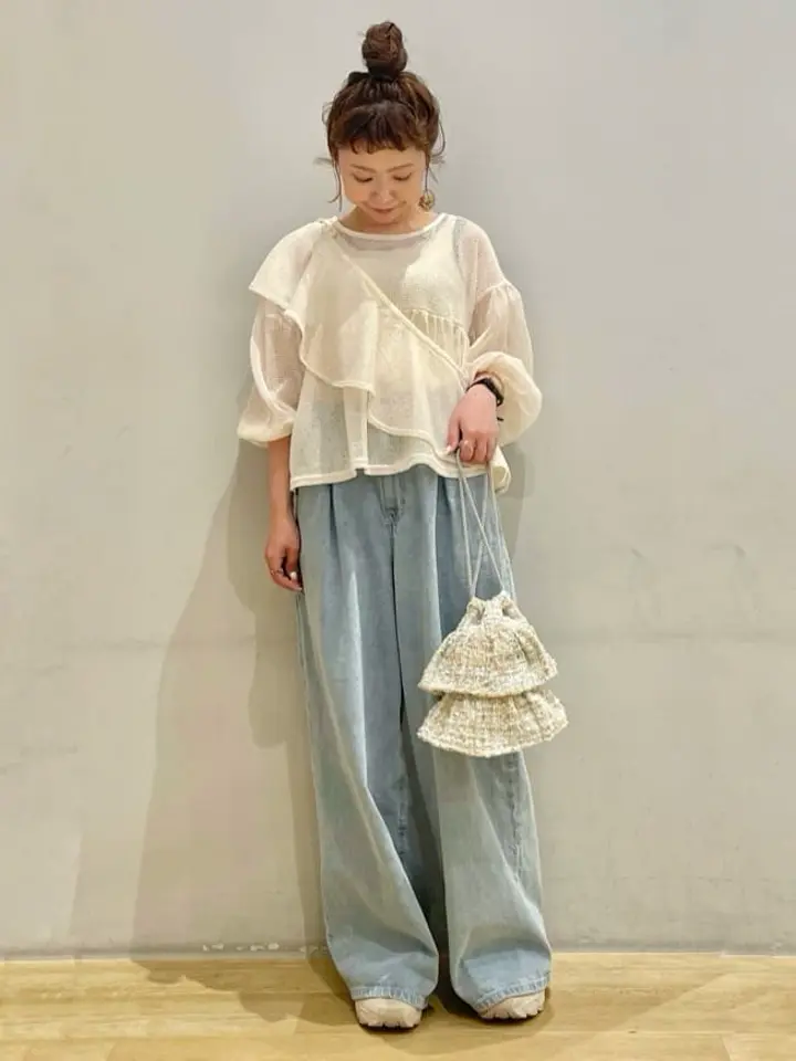 スカラップニットタンクトップ/earth music&ecology（アース