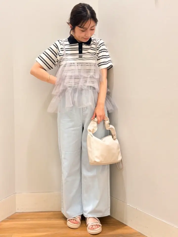 ワンタックデザイン製品染めカラーパンツ/earth music&ecology（アース