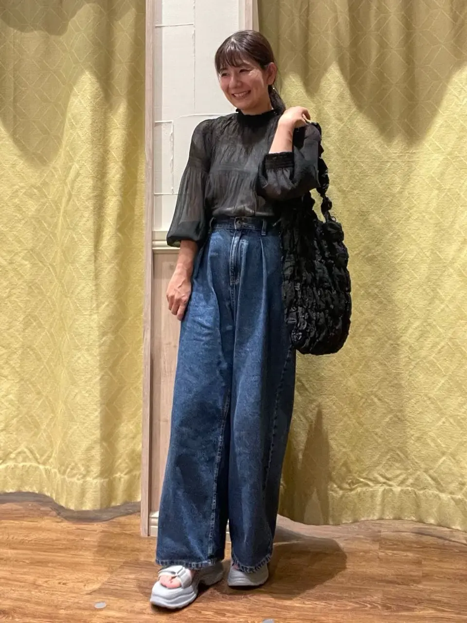 マジョリカプリーツシアープルオーバー/earth music&ecology（アース