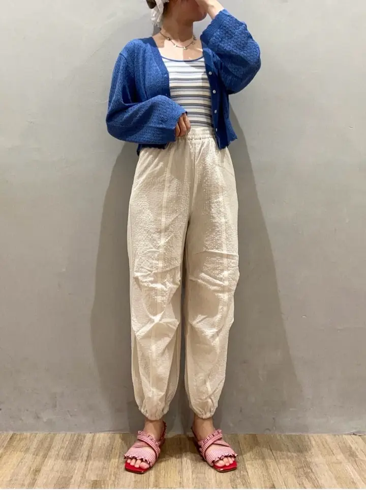 チビブークレショートカーディガン/earth music&ecology（アース