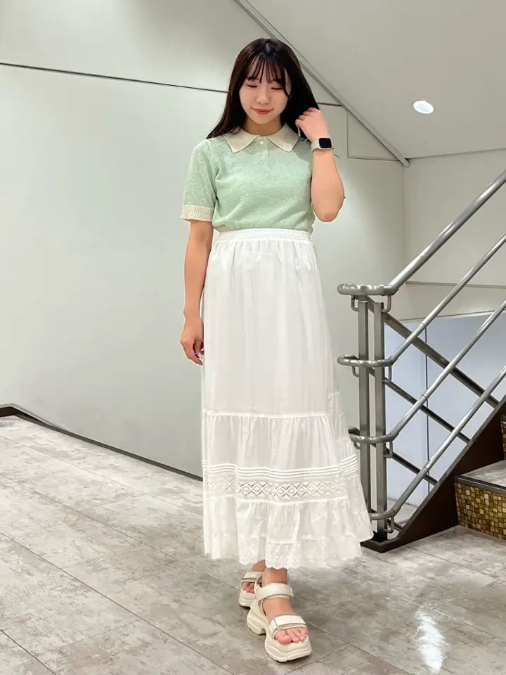 レースティアードスカート/earth music&ecology（アース ミュージック