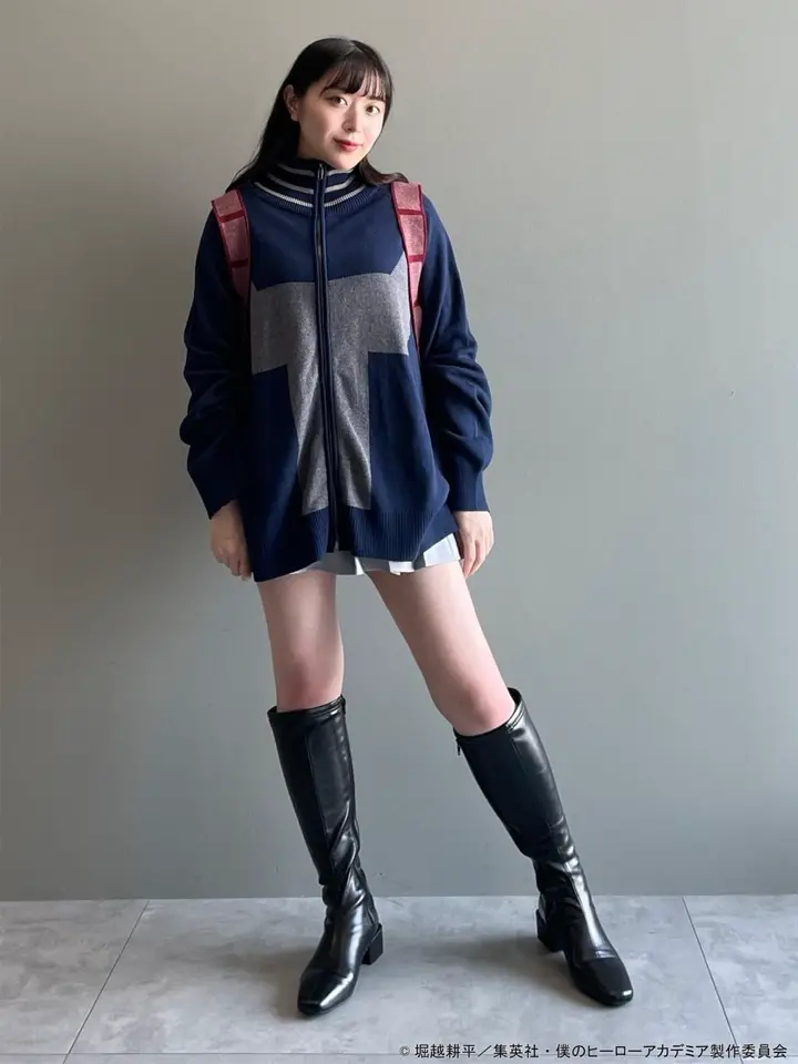 僕のヒーローアカデミア＞轟焦凍 イメージ ニットブルゾン/earth