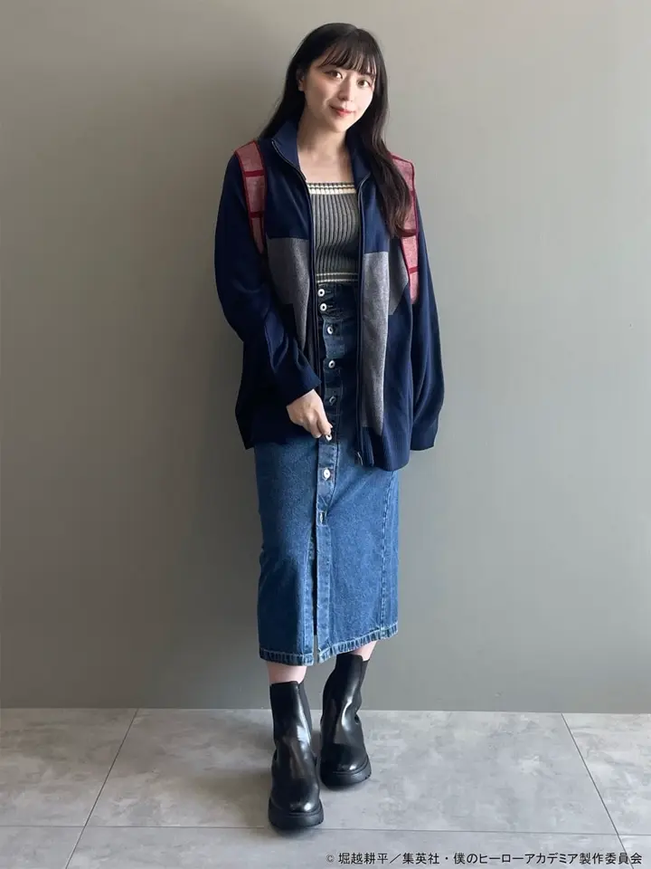 僕のヒーローアカデミア＞轟焦凍 イメージ ニットブルゾン/earth