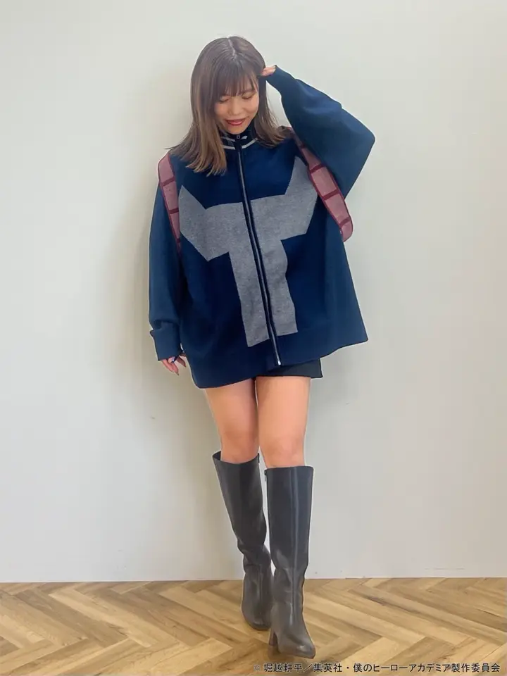 僕のヒーローアカデミア＞轟焦凍 イメージ ニットブルゾン/earth