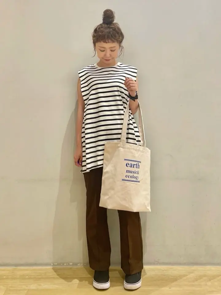 ボクシーノースリーブチュニック/earth music&ecology（アース