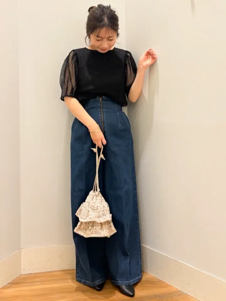 フロントジップデニムパンツ/earth music&ecology（アース