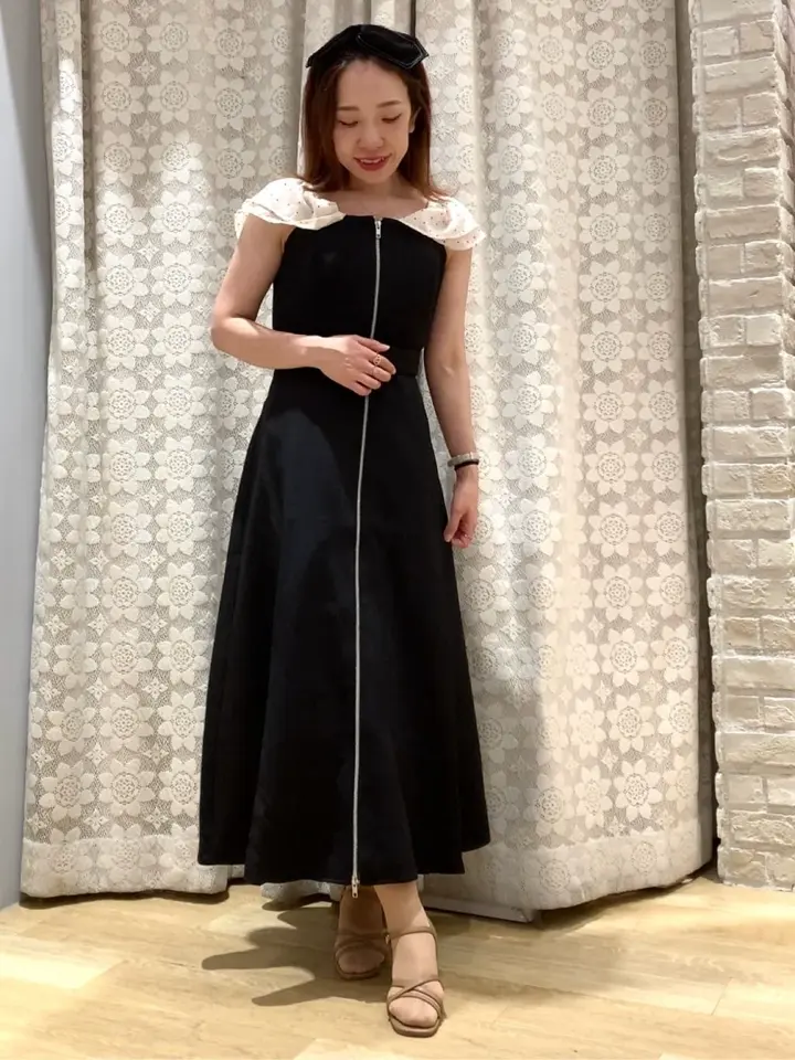 フロッキードットフリルビスチェ/earth music&ecology（アース