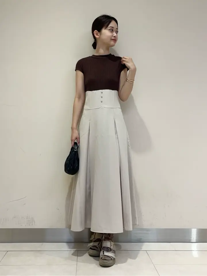 フロントボタンドッキングワンピース/earth music&ecology（アース