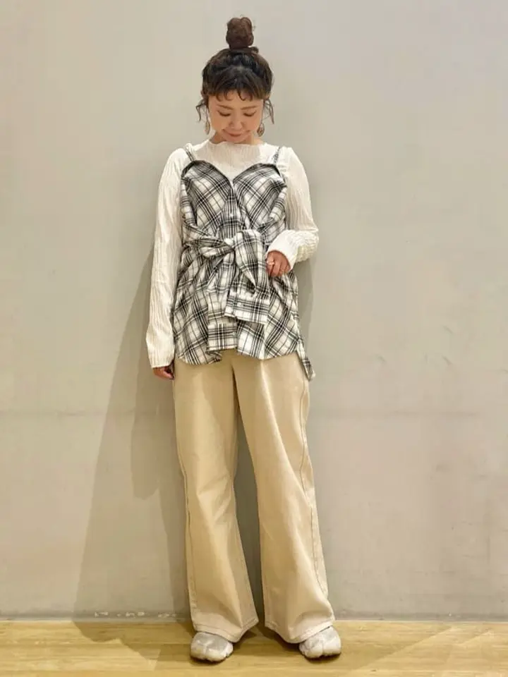 コーデセット　Aラインワンピース　アースカラーワイドパンツ コーデセット Aラインワンピース アースカラーワイドパンツ