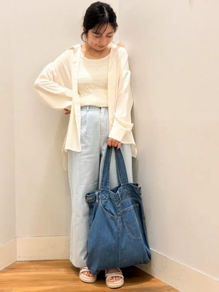 ワンタックデザイン製品染めカラーパンツ/earth music&ecology（アース