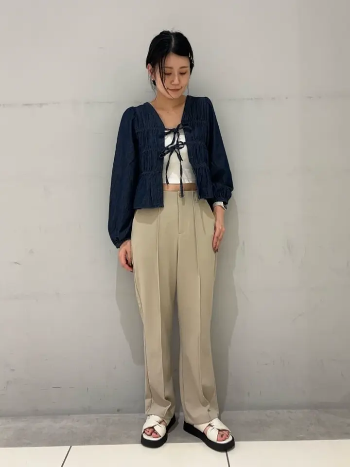 デニムリボンシャツ/earth music&ecology（アース ミュージック