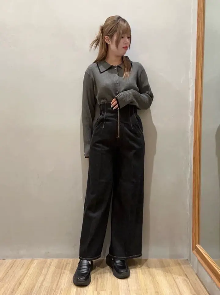 フロントジップデニムパンツ/earth music&ecology（アース