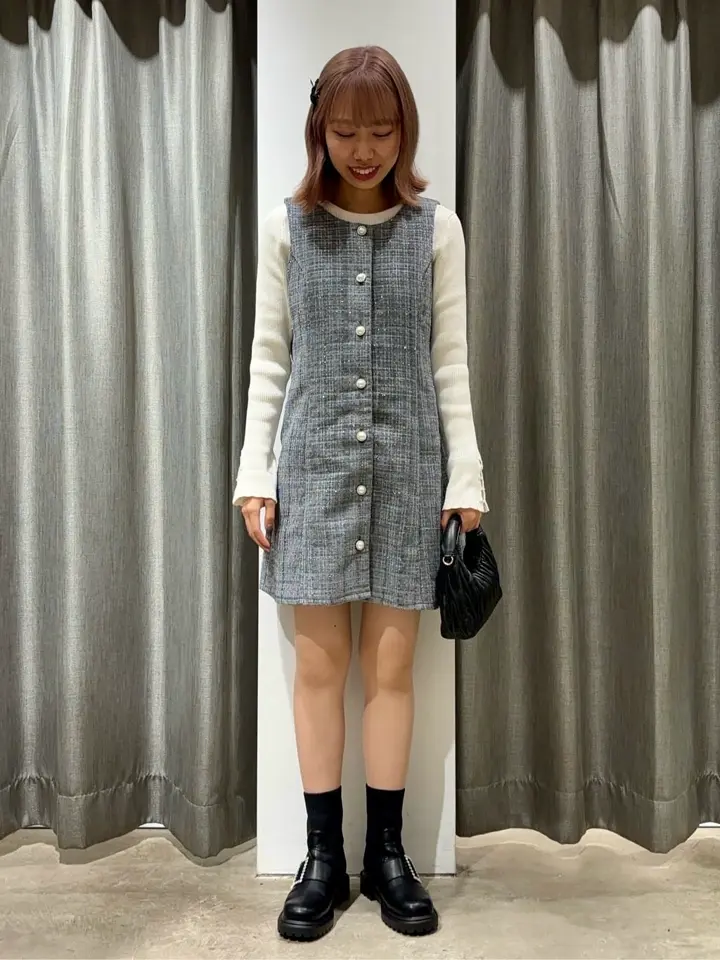 ツイードミニワンピース/earth music&ecology（アース ミュージック