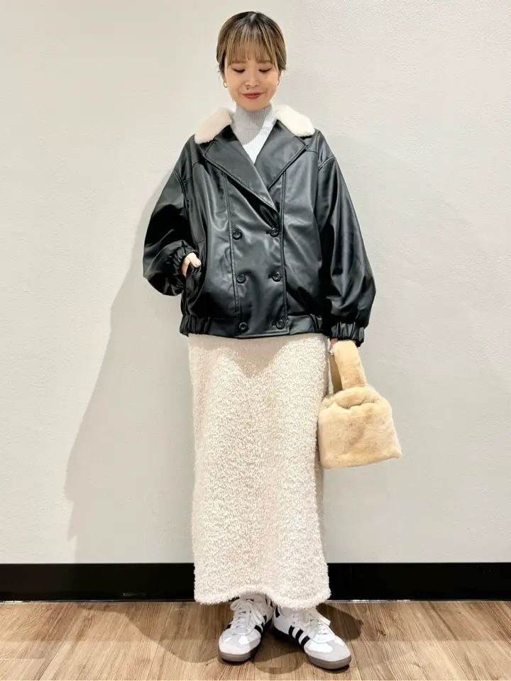 ラメニットナロースカート/earth music&ecology（アース ミュージック