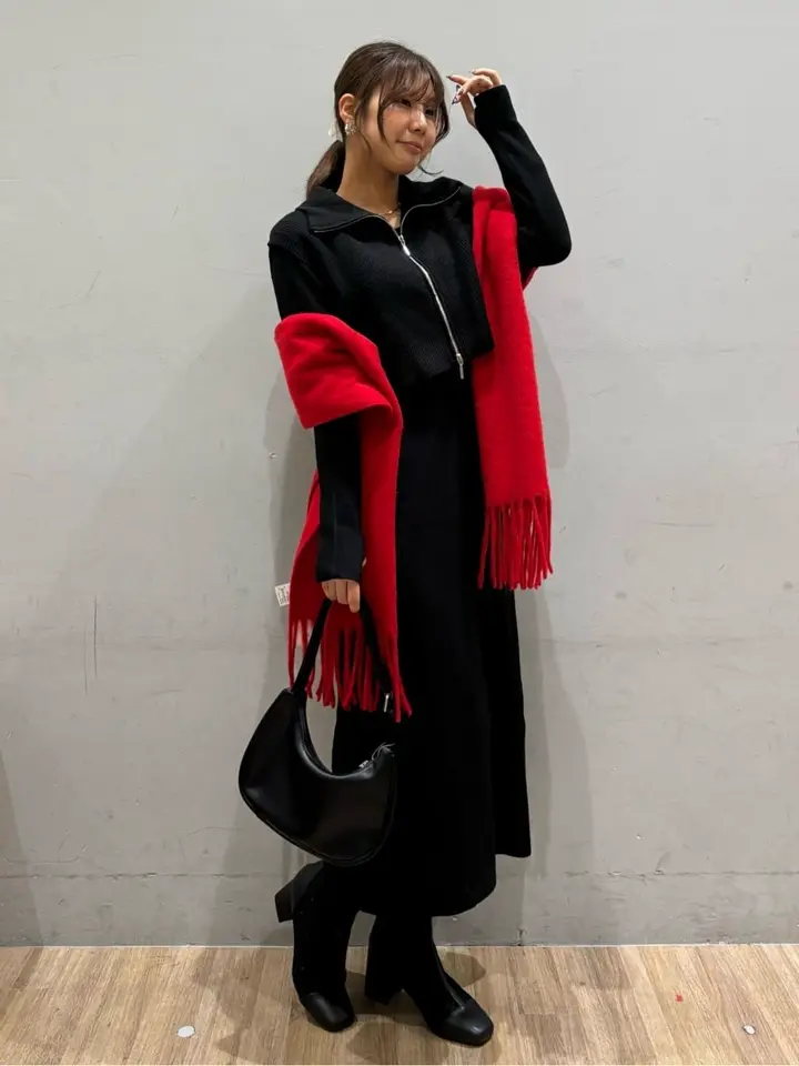 SET2点ZIPベスト+ニットワンピース/earth music&ecology（アース