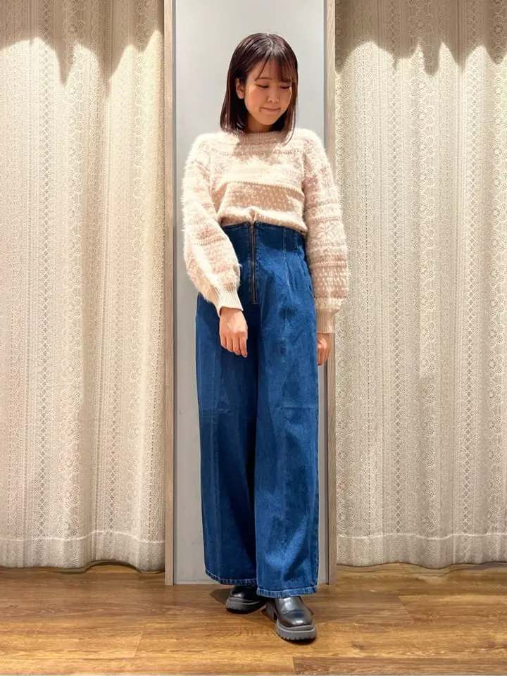 フロントジップデニムパンツ/earth music&ecology（アース