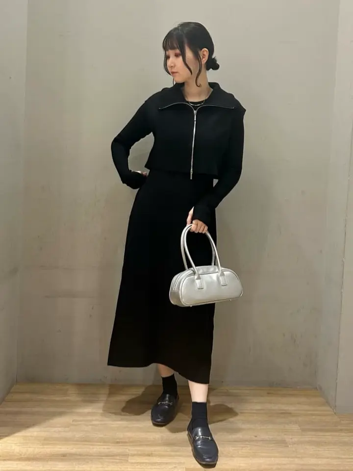 SET2点ZIPベスト+ニットワンピース/earth music&ecology（アース