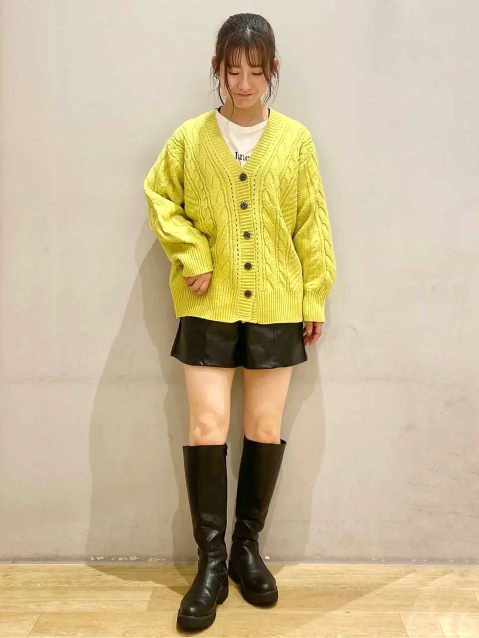 シンセティックレザーショートパンツ/earth music&ecology（アース