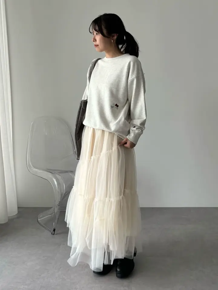 チャンピオン ハローキティ×emae裏毛プルオーバー/earth music&ecology