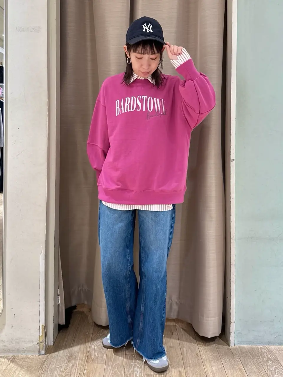 サッカーストライプシャツ/earth music&ecology（アース ミュージック