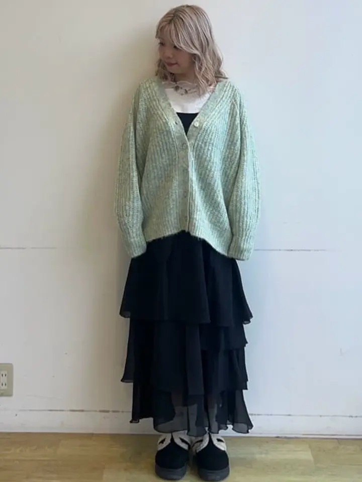 アシンメトリーティアードワンピース/earth music&ecology（アース