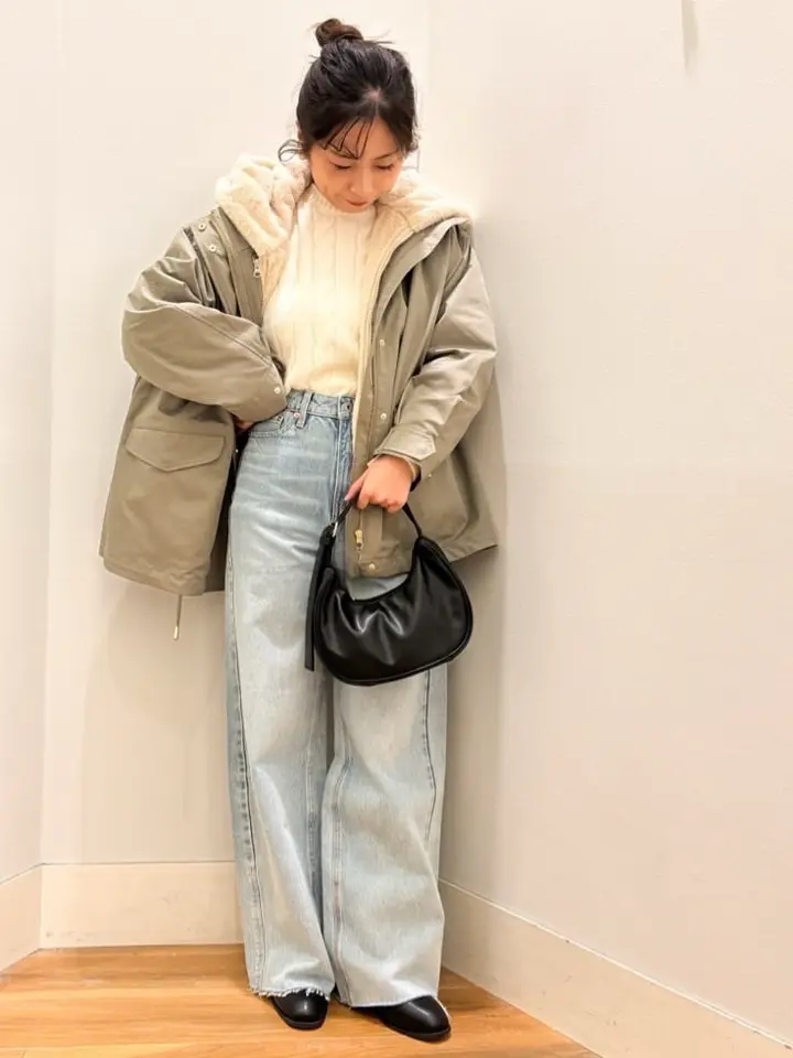 ケーブルニットプルオーバー/earth music&ecology（アース