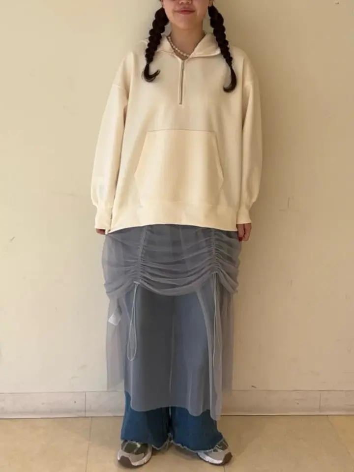 ダンボールニットハーフZIPフーディー/earth music&ecology（アース