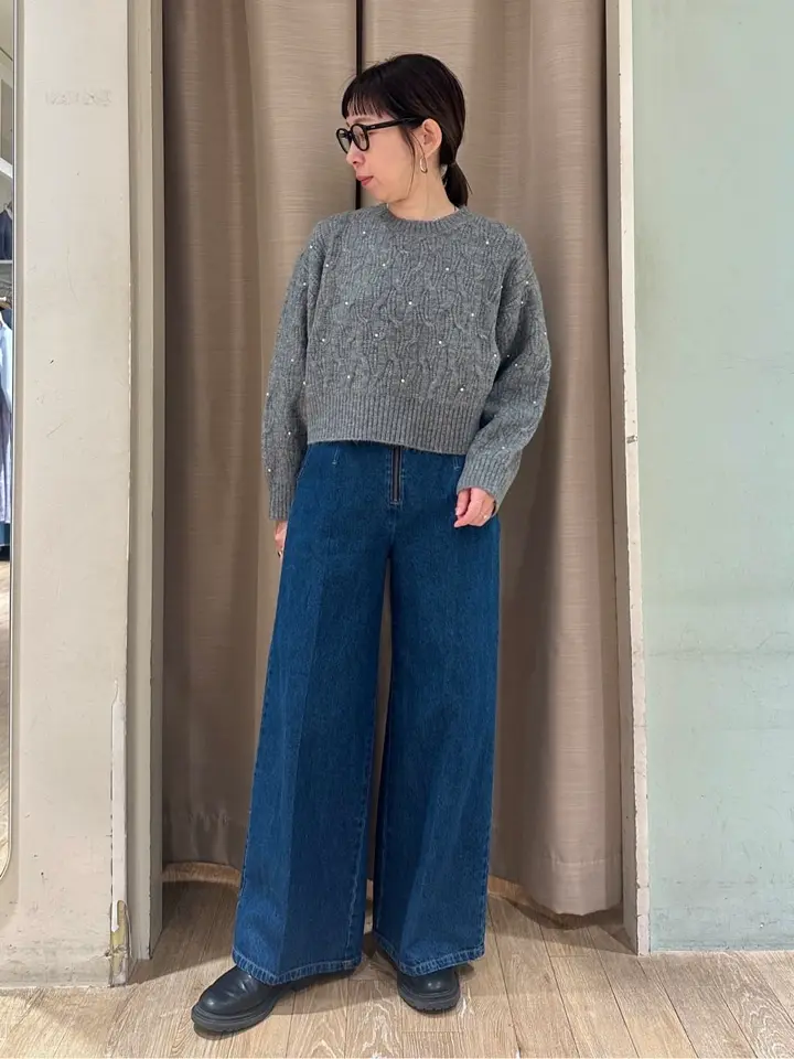 フロントジップデニムパンツ/earth music&ecology（アース