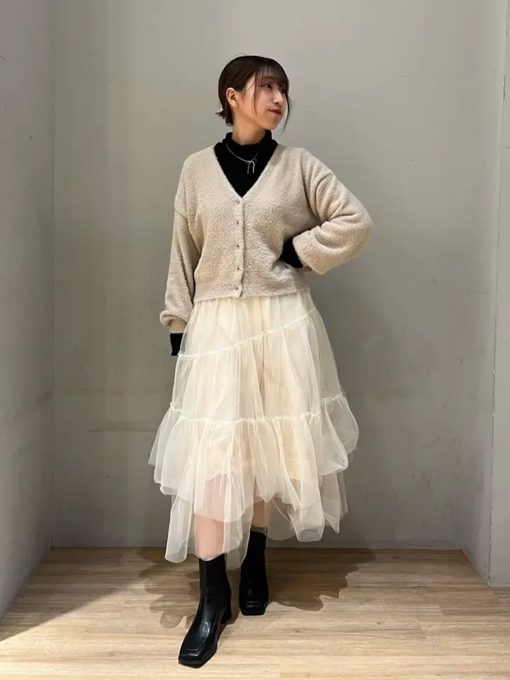 新品未開封⭐︎上品見え⭐︎ミニシャギーカーディガン ミニラメシャギーカーディガン/earth music&ecology（アース