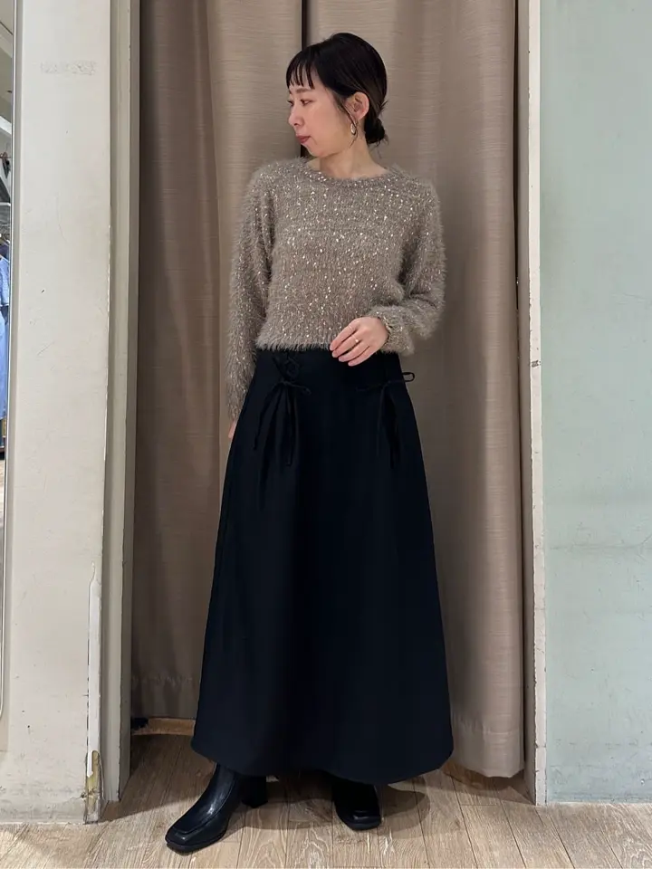 ジャンボノットシャギーニットプルオーバー/earth music&ecology