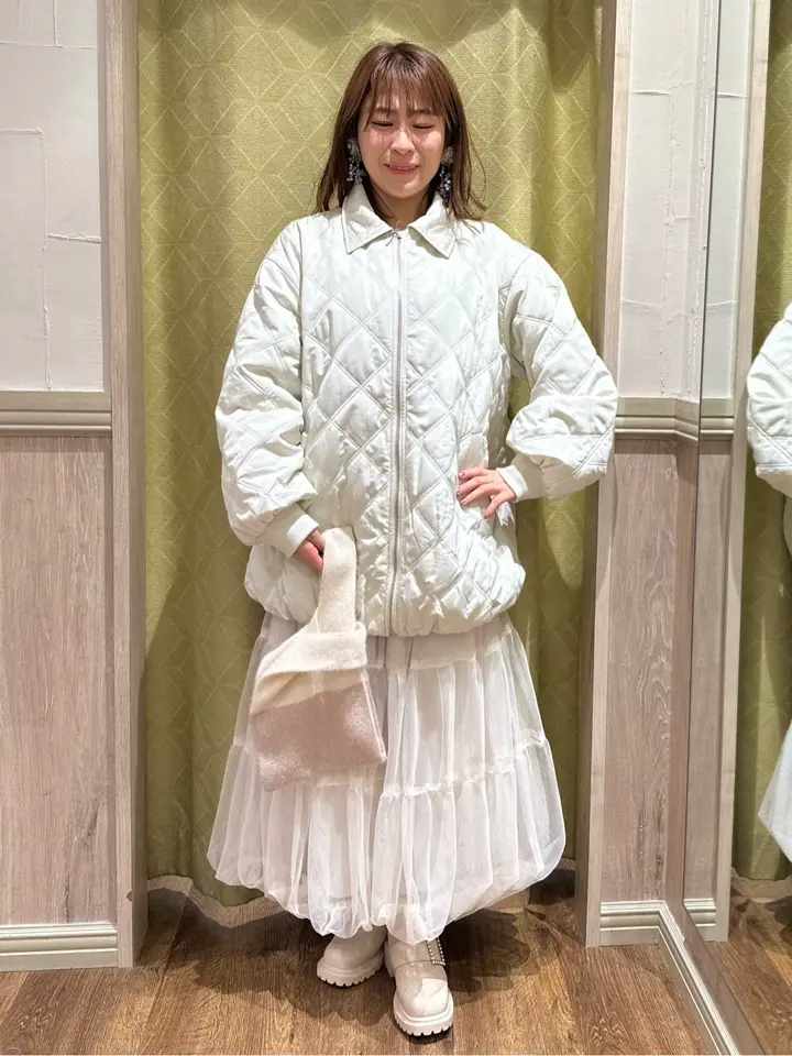 ダブルステッチキルティングコート/earth music&ecology（アース