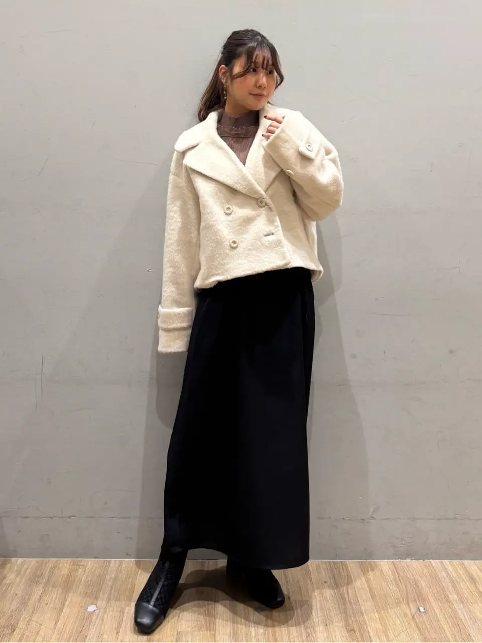 レースアップハイウエストスカート/earth music&ecology（アース