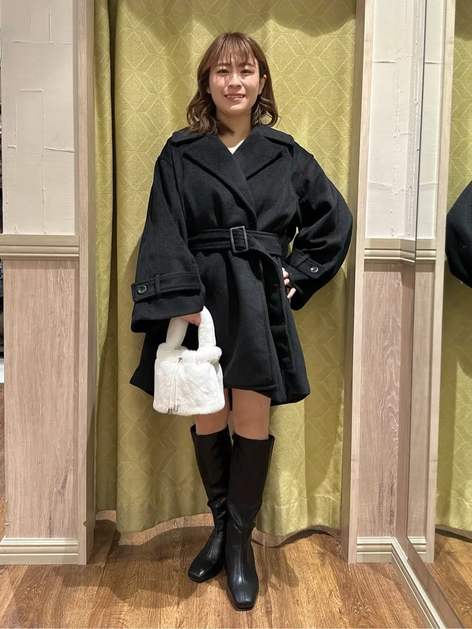 2wayカラーミドル丈コート/earth music&ecology（アース ミュージック