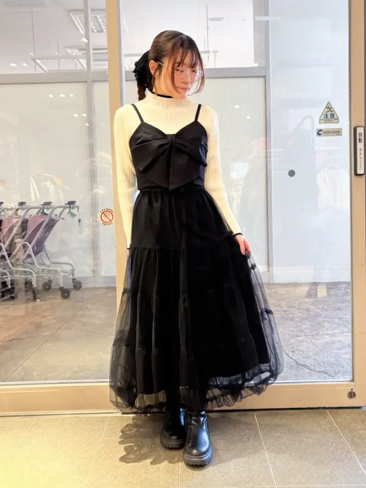 ライン&ショルダーボタンニットプルオーバー/earth music&ecology