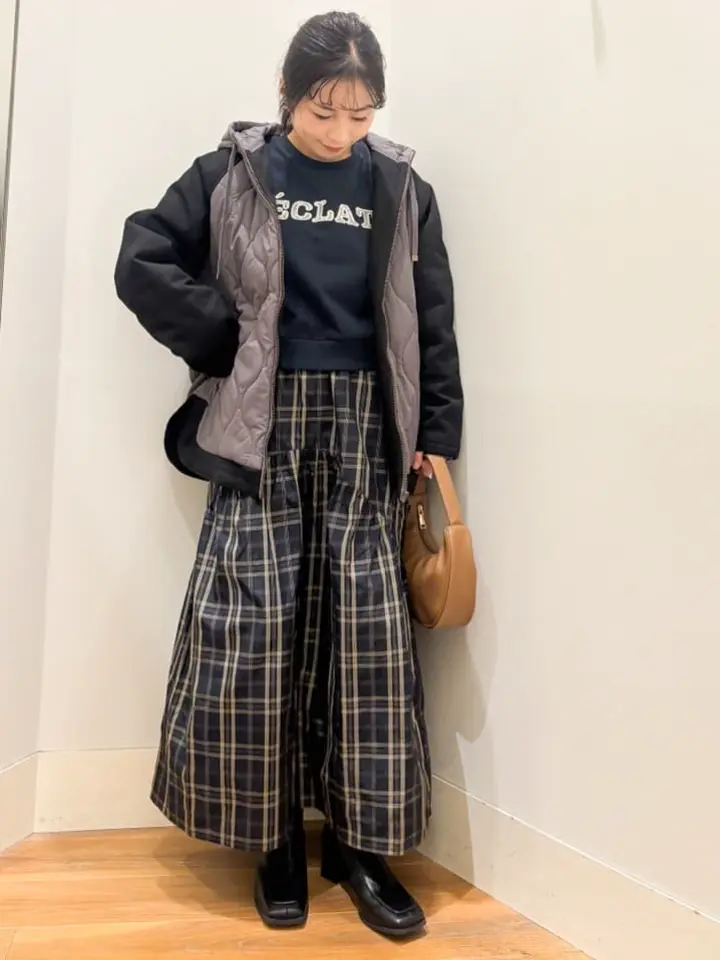 SET2点レースロゴプルオーバー+チュールワンピ/earth music&ecology