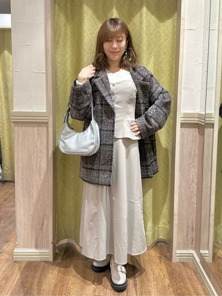 オーバーテーラードジャケット チェック/earth music&ecology（アース