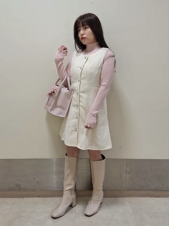 ≪USED≫ツイードミニワンピース/earth music&ecology（アース