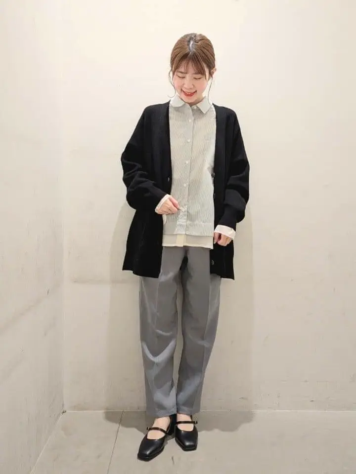 シフォン×チュールレイヤードシャツ/earth music&ecology（アース