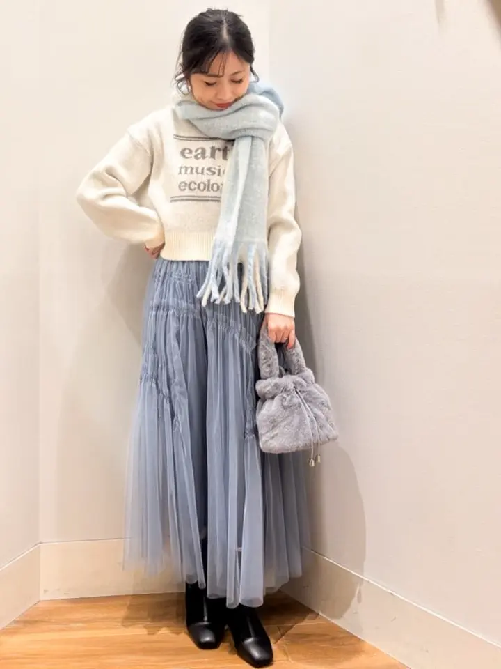 ボリュームチェックマフラー/earth music&ecology（アース