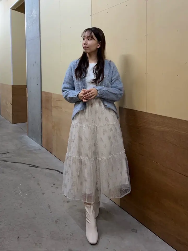 フワフワパールニットカーディガン/earth music&ecology（アース