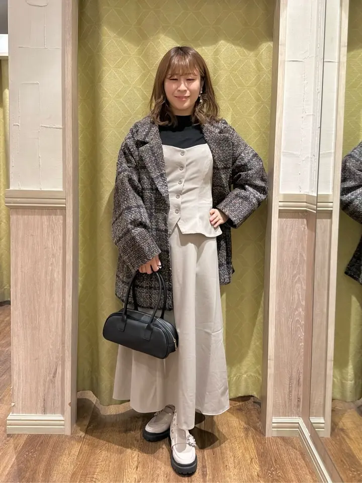 オーバーテーラードジャケット チェック/earth music&ecology（アース