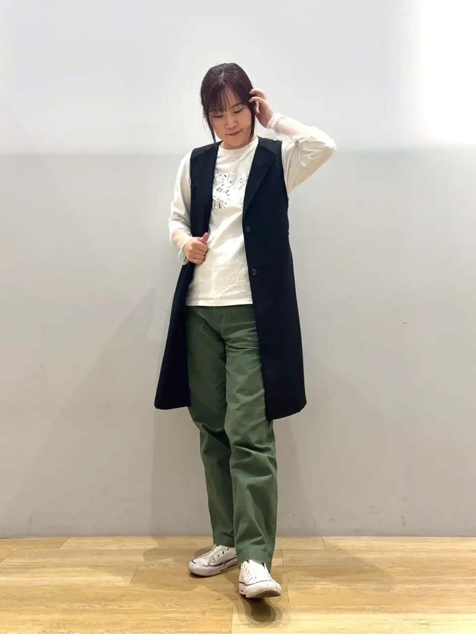 ⭐️JULY NINE ノーカラーミドルジレ⭐️MUU JULY NINE ノーカラー