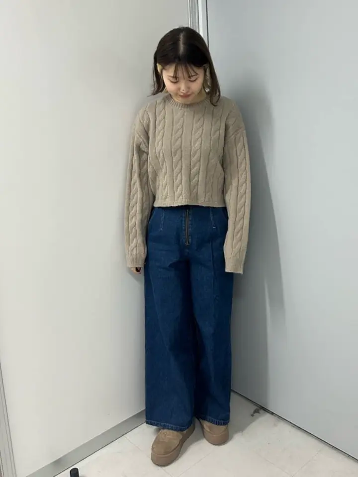 フロントジップデニムパンツ/earth music&ecology（アース