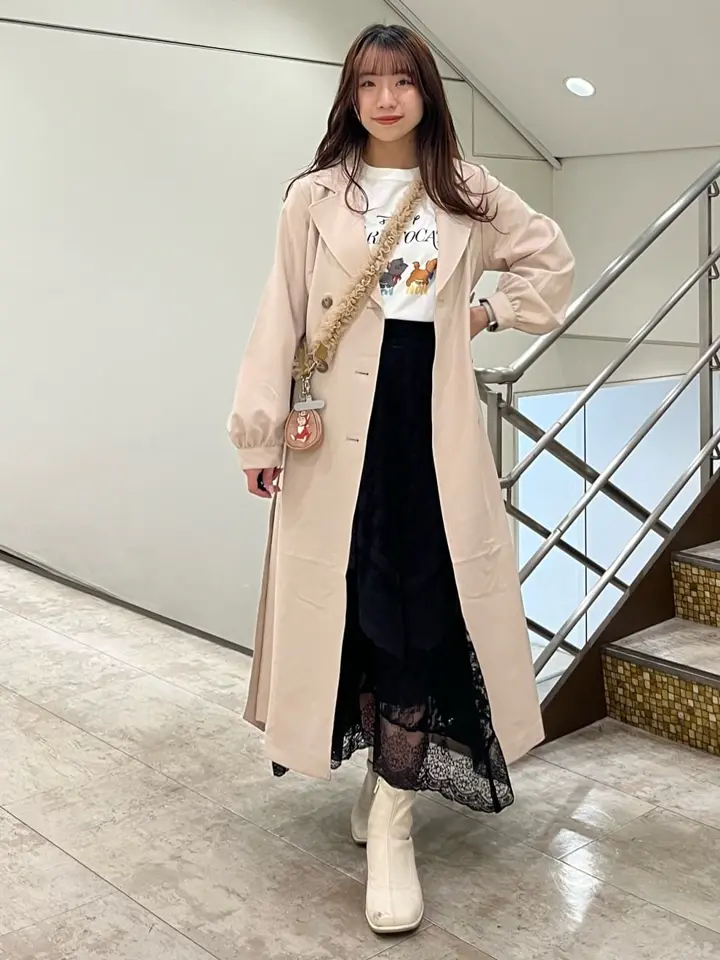 パフスリーブトレンチコート/earth music&ecology（アース