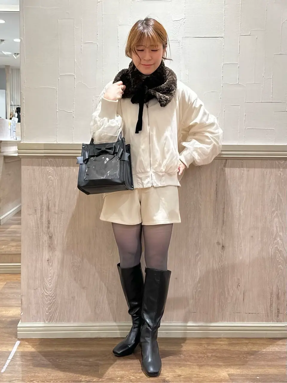 ミニー&フィガロ/ショルダー付きリボンバッグ/Areeam（アリーム）の