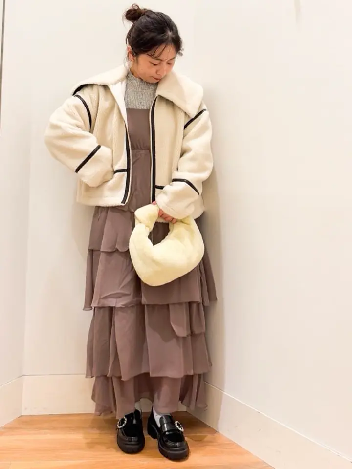 アシンメトリーティアードワンピース/earth music&ecology（アース