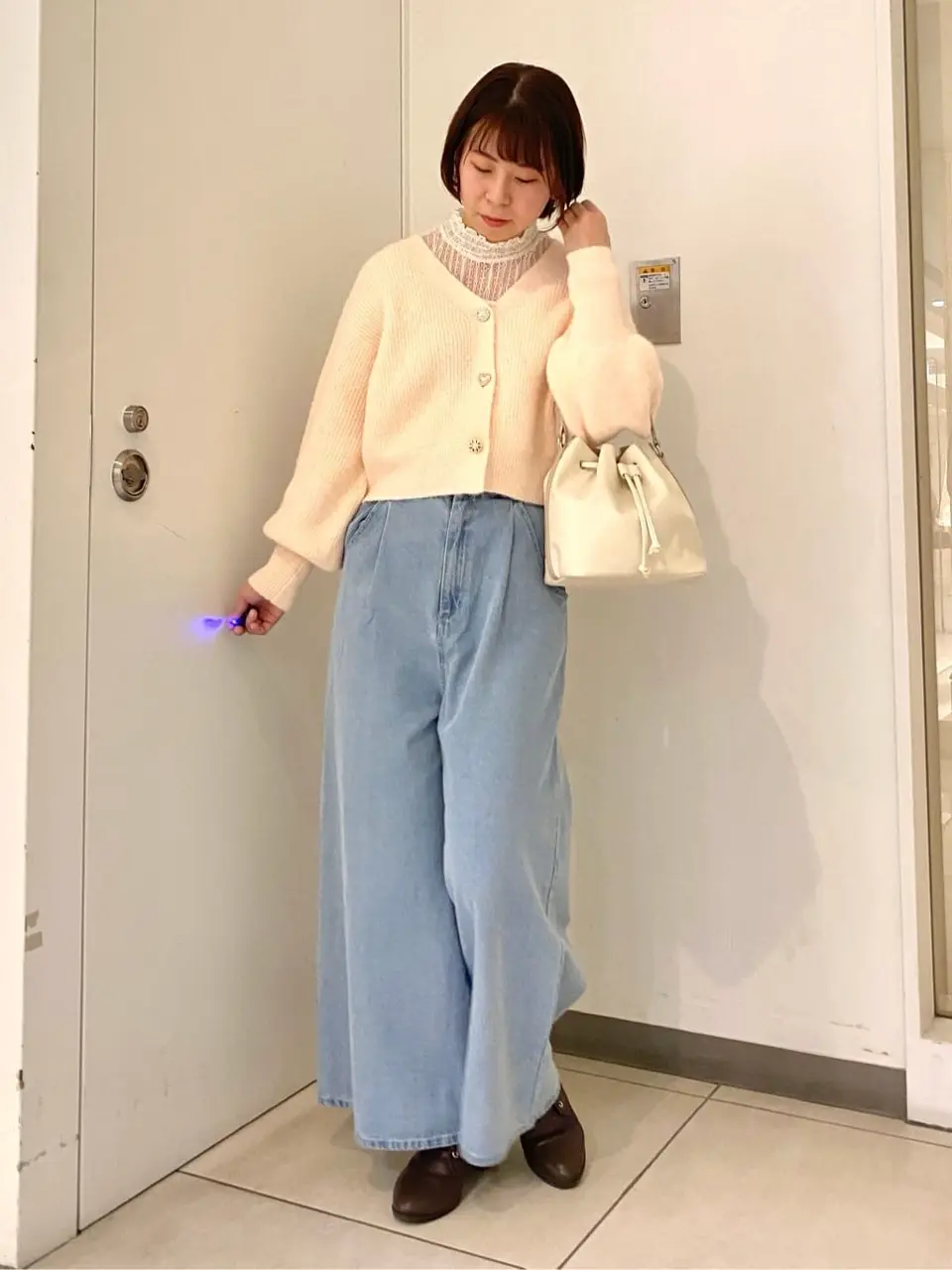 ≪USED≫アソートキラキラボタンカーディガン/earth music&ecology